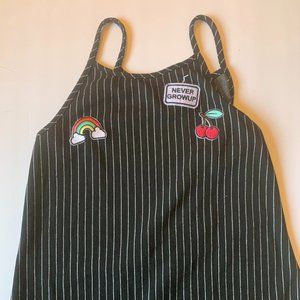 George Black Striped Tank Top Girls Size 7-8